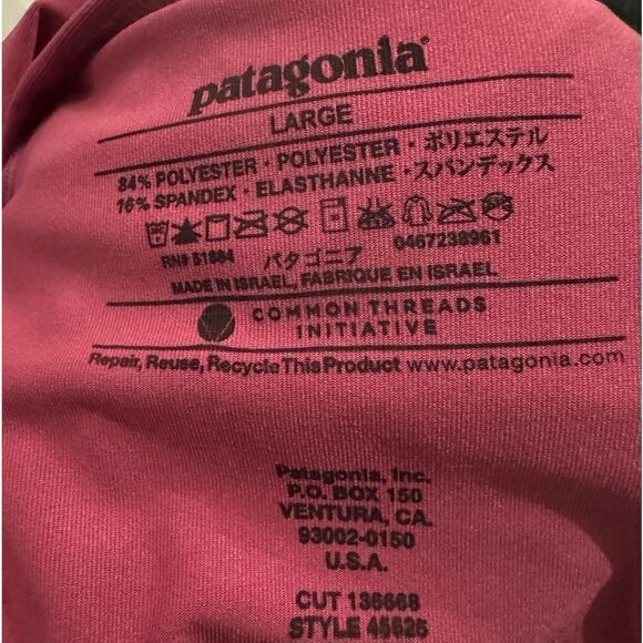Patagonia Common Thread Pink Long Sleeve Pullover Stretch Top Size Large - Picture 5 of 5